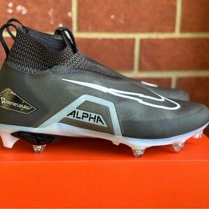 Nike Alpha Menace Elite 3 Wide Black White Size 11.5 Mens New Football Cleats